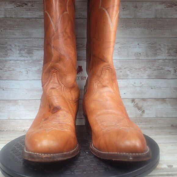 Tony Lama 5084 Men Size 7.5 USA Distressed Brown Western Cowboy Boots main image 7